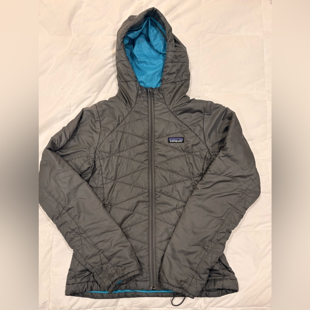 Patagonia Nano Puff Jacket. Gray Zip Up Hoody Women’s Size XS